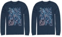 Fifth Sun Marvel Men's Avengers Endgame Glowing Logo Group Poster, Long Sleeve T-shirt